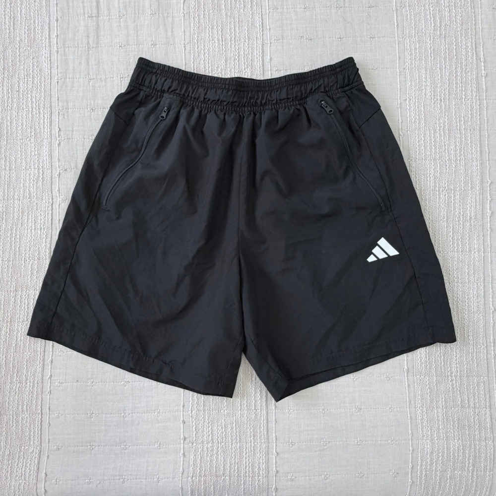 Adidas Aeroready Shorts Boys M Black Zipper Pockets Athletic